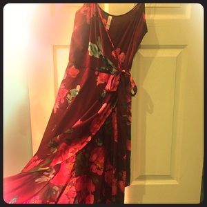 Silk floral dress